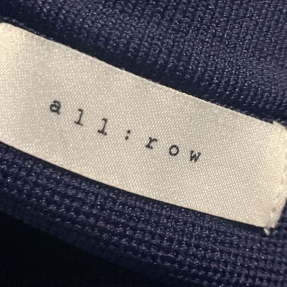 all:Row Asymmetric Wrap Skirt Women%E2%80%99s Small Stretch A-line Buttons Navy - Picture 6 of 8